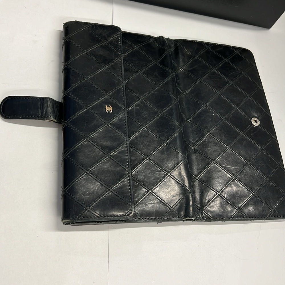 Chanel Black Quilted Lambskin Leather Clutch Long Portef Rab Gous Wallet in Box - Picture 14 of 16